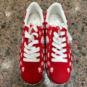 Cute red skull sneakers